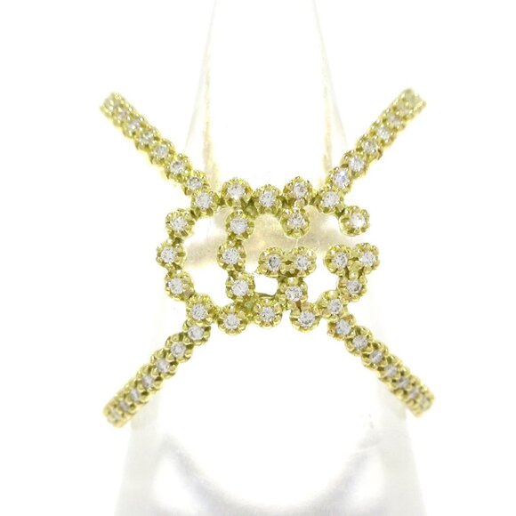 Gucci Jewelry - Auth GUCCI GG Running - 18K Yellow Gold Diamond Ring